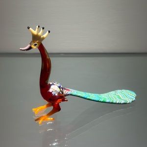 Handmade glass bird figure